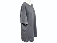 Load image into Gallery viewer, GOOD ENOUGH グッドイナフ G Logo 刺繍 フラワー柄 バックプリント 半袖Tシャツ ロゴ 90s グレー サイズM コットン 美品 中古 4b001427