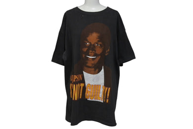 O.J. SIMPSON オレンタール ジェームス シンプソン 半袖Tシャツ コットン ブラック ブラウン ホワイト 美品 中古 4b001432