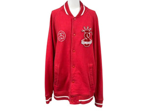 STUSSY AUTHENTIC GEAR オールド ステューシー オーセンティック ギア 90's スタジャン ジャケット レッド サイズM 美品 中古 4b001434 