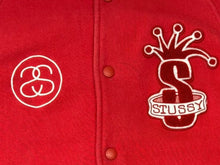 画像をギャラリービューアに読み込む, STUSSY AUTHENTIC GEAR オールド ステューシー オーセンティック ギア 90&#39;s スタジャン ジャケット レッド サイズM 美品 中古 4b001434 