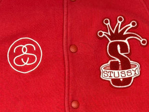 STUSSY AUTHENTIC GEAR オールド ステューシー オーセンティック ギア 90's スタジャン ジャケット レッド サイズM 美品 中古 4b001434 