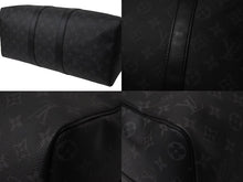 Load image into Gallery viewer, 極美品 LOUIS VUITTON ルイヴィトン エクリプス キーポル バンドリエール45 ボストンバッグ M40569 シルバー金具 ブラック 中古 4b001448