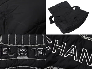CHANEL シャネル スポーツライン ショルダーバッグ A32807 10番台 ココマーク 刺繍 ナイロン ブラック 美品 中古 4b001460