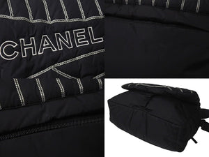 CHANEL シャネル スポーツライン ショルダーバッグ A32807 10番台 ココマーク 刺繍 ナイロン ブラック 美品 中古 4b001460