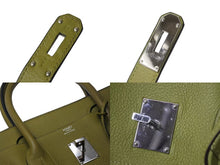 Load image into Gallery viewer, 極美品 ゴルチェ期 HERMES エルメス ショルダーバーキン トリヨンクレマンス アニスグリーン □H刻印 ショルダーバッグ 中古 4b001462