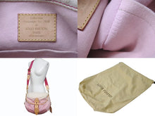 Load image into Gallery viewer, LOUIS VUITTON ルイヴィトン ショルダーバッグ モノグラムデニムサンシャイン M93183 ピンク ホワイト ゴールド金具 美品 中古 4b001463