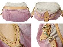 Load image into Gallery viewer, LOUIS VUITTON ルイヴィトン ショルダーバッグ モノグラムデニムサンシャイン M93183 ピンク ホワイト ゴールド金具 美品 中古 4b001463