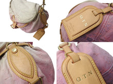 Load image into Gallery viewer, LOUIS VUITTON ルイヴィトン ショルダーバッグ モノグラムデニムサンシャイン M93183 ピンク ホワイト ゴールド金具 美品 中古 4b001463