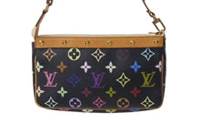 Load image into Gallery viewer, 極美品 LOUIS VUITTON ルイヴィトン ポシェットアクセソワール アクセサリーポーチ M92648 モノグラム マルチカラー ブラック 中古 4b001464