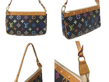 Load image into Gallery viewer, 極美品 LOUIS VUITTON ルイヴィトン ポシェットアクセソワール アクセサリーポーチ M92648 モノグラム マルチカラー ブラック 中古 4b001464