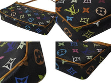 Load image into Gallery viewer, 極美品 LOUIS VUITTON ルイヴィトン ポシェットアクセソワール アクセサリーポーチ M92648 モノグラム マルチカラー ブラック 中古 4b001464