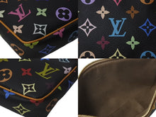 Load image into Gallery viewer, 極美品 LOUIS VUITTON ルイヴィトン ポシェットアクセソワール アクセサリーポーチ M92648 モノグラム マルチカラー ブラック 中古 4b001464