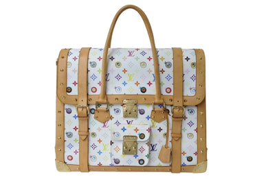 LOUIS VUITTON × 村上隆 ルイヴィトン ボストンバッグ サックジギャンティック M92057 ブロン マルチ ゴールド金具 美品 中古 4b001467