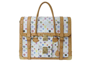 LOUIS VUITTON × 村上隆 ルイヴィトン ボストンバッグ サックジギャンティック M92057 ブロン マルチ ゴールド金具 美品 中古 4b001467