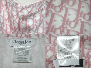 Christian Dior クリスチャンディオール タンクトップ 4P16155010 サイズ42 トロッター ガリアーノ期 ピンク ラインストーン 美品 中古 4b001468