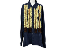 Load image into Gallery viewer, 新品未使用 Maison Margiela メゾンマルジェラ Long Sleeve Shirt 長袖シャツ サイズ41 ネイビー イエロー ブラウン 中古 4b001483