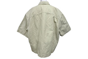 BOTTEGA VENETA ボッテガヴェネタ 22SS ポケット付きオーバーサイズ半袖シャツ 695362 V1V60 カーキ サイズ46 美品 中古 4b001484