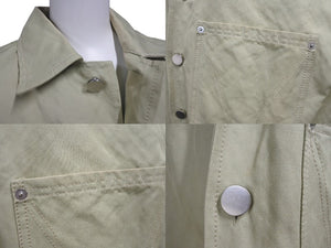 BOTTEGA VENETA ボッテガヴェネタ 22SS ポケット付きオーバーサイズ半袖シャツ 695362 V1V60 カーキ サイズ46 美品 中古 4b001484