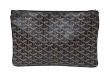 Load image into Gallery viewer, GOYARD ゴヤール セナPM クラッチバッグ SENAT2PMLTY01CL01P ブラック PVC レザー シルバー金具 美品 中古 4b001486