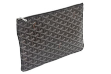 Load image into Gallery viewer, GOYARD ゴヤール セナPM クラッチバッグ SENAT2PMLTY01CL01P ブラック PVC レザー シルバー金具 美品 中古 4b001486
