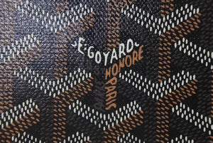 GOYARD ゴヤール セナPM クラッチバッグ SENAT2PMLTY01CL01P ブラック PVC レザー シルバー金具 美品 中古 4b001486