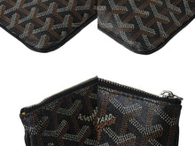 Load image into Gallery viewer, GOYARD ゴヤール セナPM クラッチバッグ SENAT2PMLTY01CL01P ブラック PVC レザー シルバー金具 美品 中古 4b001486