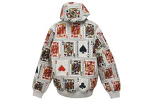 Load image into Gallery viewer, 極美品 Supreme シュプリーム Court Cards Hooded Leather Jacket レザージャケット トランプ サイズS 16FW ホワイト ラムレザー 中古 4b001488