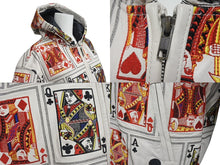 Load image into Gallery viewer, 極美品 Supreme シュプリーム Court Cards Hooded Leather Jacket レザージャケット トランプ サイズS 16FW ホワイト ラムレザー 中古 4b001488