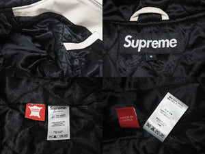 極美品 Supreme シュプリーム Court Cards Hooded Leather Jacket レザージャケット トランプ サイズS 16FW ホワイト ラムレザー 中古 4b001488