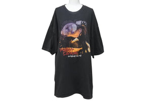 Harley Davidson ハーレーダビットソン ヴィンテージ 半袖Tシャツ NEWJERSEY コットン ブラック レッド サイズ2XL 美品 中古 4b001489