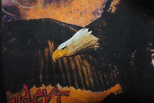 Harley Davidson ハーレーダビットソン ヴィンテージ 半袖Tシャツ NEWJERSEY コットン ブラック レッド サイズ2XL 美品 中古 4b001489