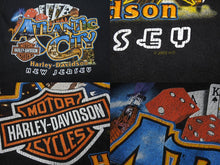 Load image into Gallery viewer, Harley Davidson ハーレーダビットソン ヴィンテージ 半袖Tシャツ NEWJERSEY コットン ブラック レッド サイズ2XL 美品 中古 4b001489
