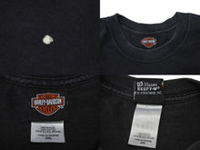 Load image into Gallery viewer, Harley Davidson ハーレーダビットソン ヴィンテージ 半袖Tシャツ NEWJERSEY コットン ブラック レッド サイズ2XL 美品 中古 4b001489