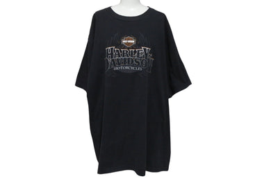 HARLEY DAVIDSON ハーレーダビッドソン ロゴ プリント Tシャツ ブラック サイズXXL ブラック 中古 美品 4b001491
