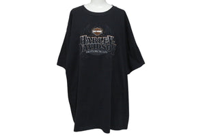 HARLEY DAVIDSON ハーレーダビッドソン ロゴ プリント Tシャツ ブラック サイズXXL ブラック 中古 美品 4b001491
