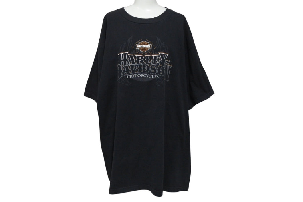 HARLEY DAVIDSON ハーレーダビッドソン ロゴ プリント Tシャツ ブラック サイズXXL ブラック 中古 美品 4b001491
