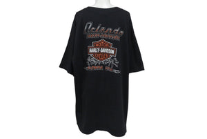HARLEY DAVIDSON ハーレーダビッドソン ロゴ プリント Tシャツ ブラック サイズXXL ブラック 中古 美品 4b001491
