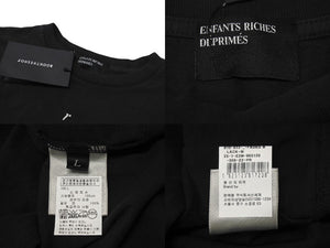 新品未使用 ENFANTS RICHES DEPRIMES アンファン リッシュ デプリメ 半袖Tシャツ コットン ブラック サイズL 中古 4b001493