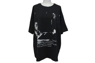 新品未使用 ENFANTS RICHES DEPRIMES アンファン リッシュ デプリメ 半袖Tシャツ コットン ブラック サイズL 中古 4b001493