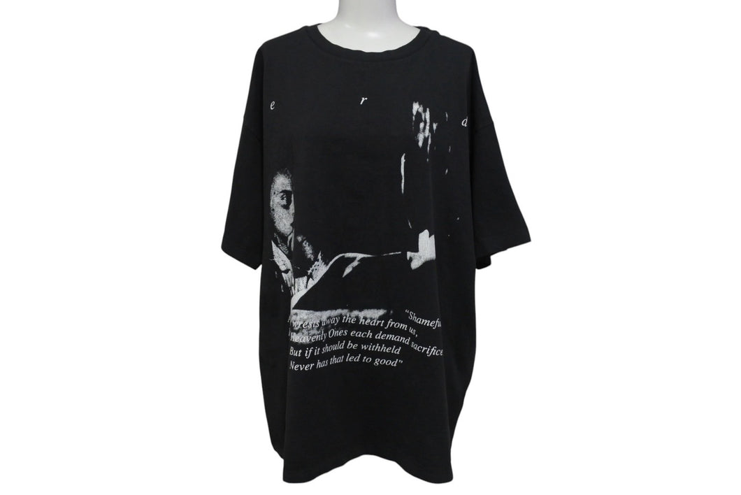 新品未使用 ENFANTS RICHES DEPRIMES アンファン リッシュ デプリメ 半袖Tシャツ コットン ブラック サイズL 中古 4b001493
