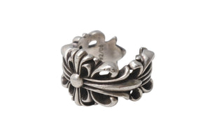 CHROME HEARTS クロムハーツ ダブルフローラルクロスリング 指輪