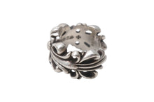 画像をギャラリービューアに読み込む, CHROME HEARTS クロムハーツ ダブルフローラルクロスリング 指輪 サイズ14号 重量約15.4g シルバー925 美品 中古 4b001506 