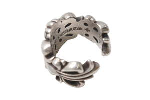 CHROME HEARTS クロムハーツ ダブルフローラルクロスリング 指輪 サイズ14号 重量約15.4g シルバー925 美品 中古 4b001506 