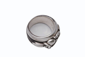 CHROME HEARTS クロムハーツ ダガーハート リング 指輪 アクセサリー シルバー925 33.3g サイズ22号 美品 中古 4b001514 