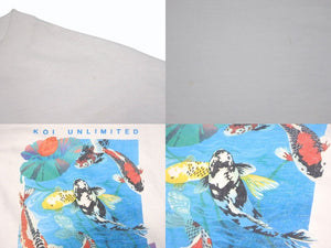 VINTAGE ヴィンテージ KOI UNLIMITED 鯉 半袖Tシャツ トップス コットン ホワイト マルチカラー サイズL 美品 中古 4b001526