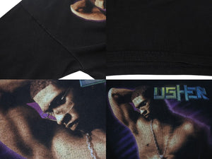 VINTAGE ヴィンテージ USHER アッシャー Evolution 8701 Tシャツ サイズXL ツアー ライブ 2002年 ブラック 美品 中古 4b001527