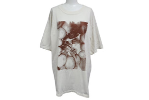 VINTAGE ヴィンテージ GOT MILK? 半袖Tシャツ サイズL アダルトプリント アイボリー ギルダン 広告 美品 中古 4b001529