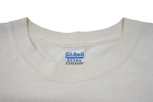 VINTAGE ヴィンテージ GOT MILK? 半袖Tシャツ サイズL アダルトプリント アイボリー ギルダン 広告 美品 中古 4b001529