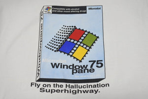 極美品 VINTAGE ヴィンテージ Microdot マイクロドット 半袖Tシャツ サイズL Microsoft パロディ LSD ドラッグ 中古 4b001531