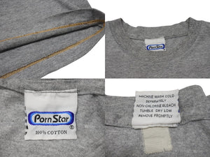 VINTAGE ヴィンテージ 90's PORN STAR ポーンスター 半袖Tシャツ オールドスケート アダルトプリント グレー 良品 中古 4b001532 